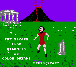 The Escape from Atlantis (prototype) Title Screen